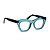 Armação para óculos de Grau Gustavo Eyewear G69 29. Cor: Ciano. Haste preta - Imagem 2