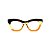 Armação para óculos de Grau Gustavo Eyewear G69 38. Cor: Marrom, amarelos e laranja translúcido. Haste preta. - Imagem 1