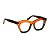 Armação para óculos de Grau Gustavo Eyewear G69 39. Cor: Guaraná, âmbar e verde translúcido. Haste animal print. - Imagem 2