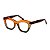 Armação para óculos de Grau Gustavo Eyewear G69 39. Cor: Guaraná, âmbar e verde translúcido. Haste animal print. - Imagem 3