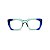 Armação para óculos de Grau Gustavo Eyewear G128 12. Cor: Azul bic e azul claro. Hastes preta. - Imagem 1