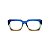 Armação para óculos de Grau Gustavo Eyewear G128 14. Cor: Azul bic, azul claro e caramelo. Hastes azul. - Imagem 1
