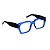 Armação para óculos de Grau Gustavo Eyewear G128 16. Cor: Azul. Hastes preta. - Imagem 2