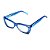 Armação para óculos de Grau Gustavo Eyewear G81 12. Cor: Azul com purpurina. Hastes azul. - Imagem 3