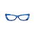 Armação para óculos de Grau Gustavo Eyewear G81 12. Cor: Azul com purpurina. Hastes azul. - Imagem 1