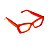 Armação para óculos de Grau Gustavo Eyewear G81 15. Cor: Vermelho com purpurina. Hastes vermelha. - Imagem 2