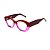 Óculos de Grau G103 2 nas cores vermelho opaco e violeta, com as hastes marrom. - Imagem 3