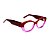 Óculos de Grau G103 2 nas cores vermelho opaco e violeta, com as hastes marrom. - Imagem 2