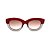 Óculos de Sol Gustavo Eyewear G12 1 nas cores doce de leite escuro e fumê, com as hastes em animal print e lentes marrom. - Imagem 1