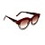 Óculos de Sol Gustavo Eyewear G12 1 nas cores doce de leite escuro e fumê, com as hastes em animal print e lentes marrom. - Imagem 2