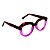 Óculos de Grau Gustavo Eyewear G37 3 em animal print e violeta, com as hastes em animal print. - Imagem 2