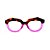 Óculos de Grau Gustavo Eyewear G37 3 em animal print e violeta, com as hastes em animal print. - Imagem 1