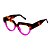 Óculos de Grau Gustavo Eyewear G40 2 em Animal print e violeta, com as hastes em animal print. Clássico - Imagem 3