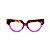 Óculos de Grau Gustavo Eyewear G40 2 em Animal print e violeta, com as hastes em animal print. Clássico - Imagem 1
