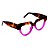 Óculos de Grau Gustavo Eyewear G40 2 em Animal print e violeta, com as hastes em animal print. Clássico - Imagem 2