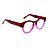 Óculos de Grau Gustavo Eyewear G47 3 nas cores vermelho e violeta, com as hastes vermelhas. Modelo Unisex - Imagem 2
