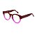 Óculos de Grau Gustavo Eyewear G47 3 nas cores vermelho e violeta, com as hastes vermelhas. Modelo Unisex - Imagem 3