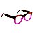 Óculos de Grau Gustavo Eyewear G57 1 em animal Print e violeta, com hastes Animal Print. Clássico - Imagem 2