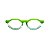 Óculos de Grau Gustavo Eyewear G136 2 na cor jade e verde, hastes verdes. - Imagem 1