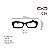 Óculos de Grau Gustavo Eyewear G34 3 mas cores fumê e acqua, com as hastes pretas. - Imagem 4