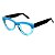 Óculos de Grau Gustavo Eyewear G73 2 na cor azul e hastes pretas. - Imagem 3