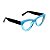 Óculos de Grau Gustavo Eyewear G73 2 na cor azul e hastes pretas. - Imagem 2