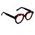 Óculos de Grau Gustavo Eyewear G37 4 em animal print e preto, com as hastes pretas. Clássico - Imagem 2
