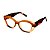 Óculos de Grau G103 6 nas cores doce de leite e âmbar, com as hastes animal print. - Imagem 3