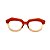 Óculos de Grau Gustavo Eyewear G37 5 nas cores doce de leite e âmbar, com as hastes em animal print. - Imagem 1