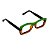 Óculos de Grau Gustavo Eyewear G34 2 nas cores verde e âmbar, com hastes pretas. - Imagem 2