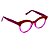Óculos de Grau G38 4 nas cores vermelho e violeta com as hastes violeta. - Imagem 2
