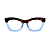 Óculos de Grau Gustavo Eyewear G69 4 em animal print e azul com as hastes animal print. Clássico - Imagem 1