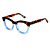 Óculos de Grau Gustavo Eyewear G69 4 em animal print e azul com as hastes animal print. Clássico - Imagem 2