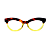 Óculos de Grau G38 7 em Animal Print e amarelo, hastes animal print. Clássico - Imagem 1