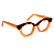 Óculos de Grau G71 8 em Animal Print e laranja. Clássico - Imagem 2
