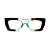 Óculos de Grau Gustavo Eyewear G79 2 em animal print e acqua, hastes animal print. Clássico - Imagem 1