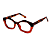 Óculos de Grau Gustavo Eyewear G53 8 em Animal Print e vermelho, com as hastes Animal Print. Clássico - Imagem 3