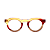 Óculos de Grau G66 4 nas cores âmbar, vermelho e fumê com as hastes vermelhas. Modelo unisex - Imagem 1