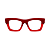 Óculos de Grau G58 2 na cor vermelha opaco e translúcido com as hastes preta. - Imagem 1