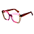 Óculos de Grau Gustavo Eyewear G111 5 nas cores rosa, fumê e violeta, com as hastes vermelhas. - Imagem 3