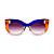 Óculos de Sol G13 5 nas cores azul, fumê e caramelo com as hastes azuis. - Imagem 1