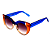 Óculos de Sol G13 5 nas cores azul, fumê e caramelo com as hastes azuis. - Imagem 3