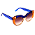Óculos de Sol G13 5 nas cores azul, fumê e caramelo com as hastes azuis. - Imagem 2