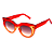 Óculos de Sol G13 2 nas cores vermelho e âmbar com as hastes vermelhas e lentes cinza. - Imagem 3