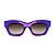 Óculos de Sol G58 2 nas cores lilás opaco e translúcido com as hastes violeta e lentes cinza. - Imagem 1