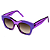 Óculos de Sol G58 2 nas cores lilás opaco e translúcido com as hastes violeta e lentes cinza. - Imagem 3