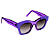 Óculos de Sol G58 2 nas cores lilás opaco e translúcido com as hastes violeta e lentes cinza. - Imagem 2