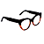 Óculos de Grau Gustavo Eyewear G65 1 em Animal Print e preto, com as hastes pretas. Clássico - Imagem 2