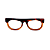 Óculos de Grau Gustavo Eyewear G14 3 em animal print e caramelo, com as hastes em animal print. - Imagem 1