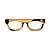 Óculos de Grau Gustavo Eyewear G14 4 nas cores âmbar e preto, com as hastes pretas. - Imagem 1